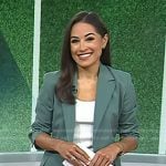 Kaylee’s green blazer and pants on Today