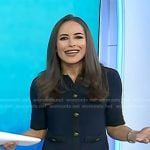 Kaylee’s navy short sleeve cardigan on Today