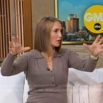 Kayna Whitworth’s grey ribbed maternity dress on Good Morning America