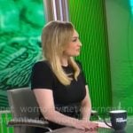 Kelly O’Grady’s black dress with leather belt on CBS Mornings