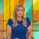 Kelly O’Grady’s blue short sleeve sheath dress on CBS Mornings