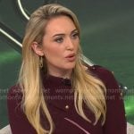 Kelly O’Grady’s purple knit dress with buttons on CBS Mornings