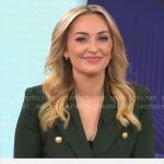 Kelly O’Grady’s dark green blazer on CBS Mornings