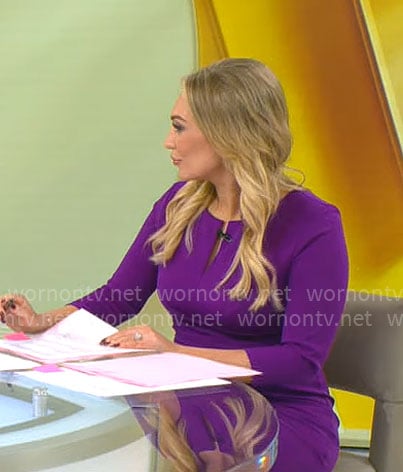 Kelly O'Grady's purple dress on CBS Mornings