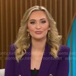 Kelly O’Grady’s purple blazer on CBS Mornings