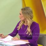 Kelly O’Grady’s purple dress on CBS Mornings