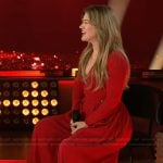 Kelly’s red jumpsuit on The Kelly Clarkson Show