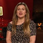 Kelly’s leopard print dress on The Kelly Clarkson Show