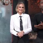 Keltie’s black ruffle mini skirt on E! News