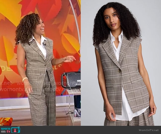 Kenneth Cole Sleeveless Vest worn by Gabrielle Kerr on CBS Mornings