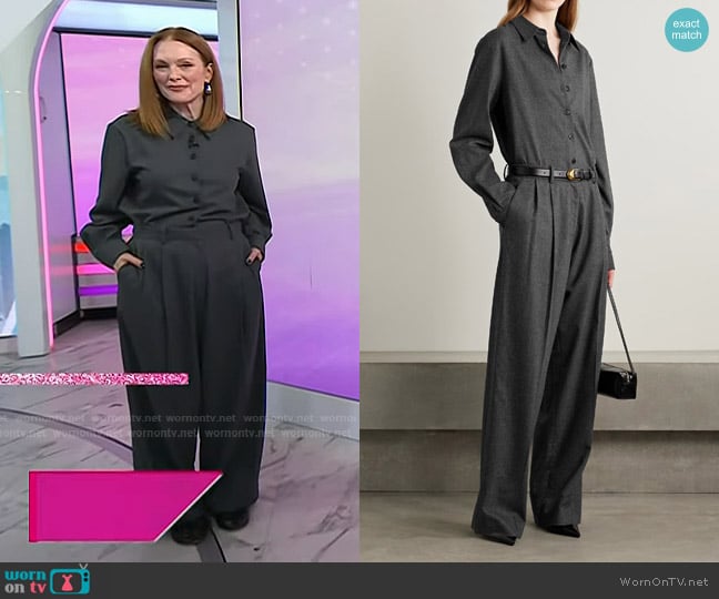 Khaite Auryn Wool Shirt and August Pleated Pants worn by Julianne Moore on Today