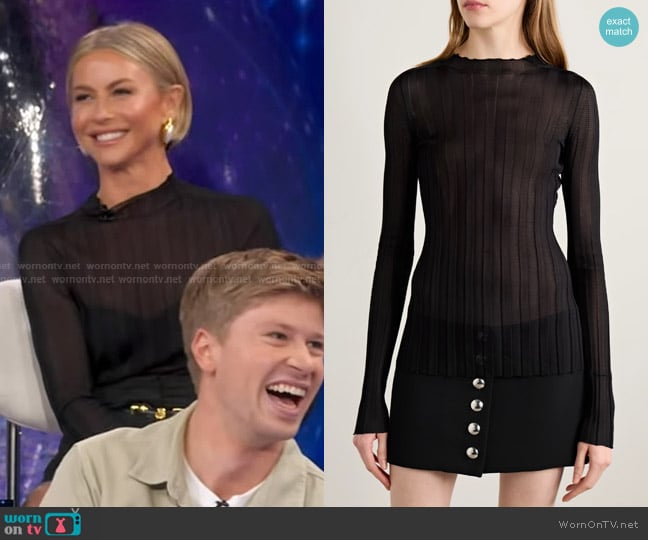 Khaite Cosette Top in Black worn by Julianne Hough on Good Morning America