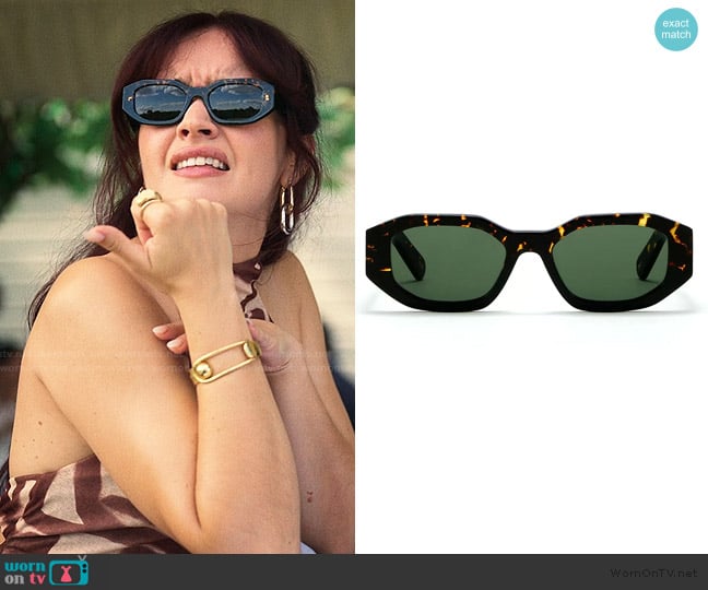 Khartoum Sun Havana Geometric Sunglasses worn by Cherry Laine (Olivia Cooke) on The Girlfriend