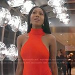 Kiki’s red tie front knit dress on The Real Housewives of Miami