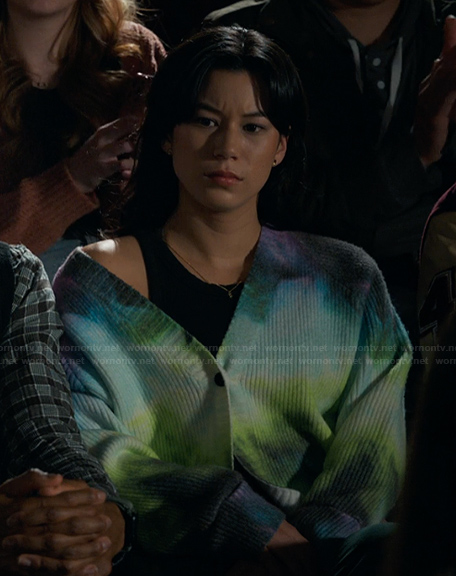 Kiley's tie dye cardigan on My Life with the Walter Boys