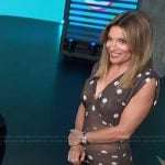 Kit’s brown polka dot sheer dress on Access Hollywood