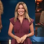 Kit’s burgundy mini dress on Access Hollywood