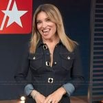 Kit’s denim button front dress on Access Hollywood