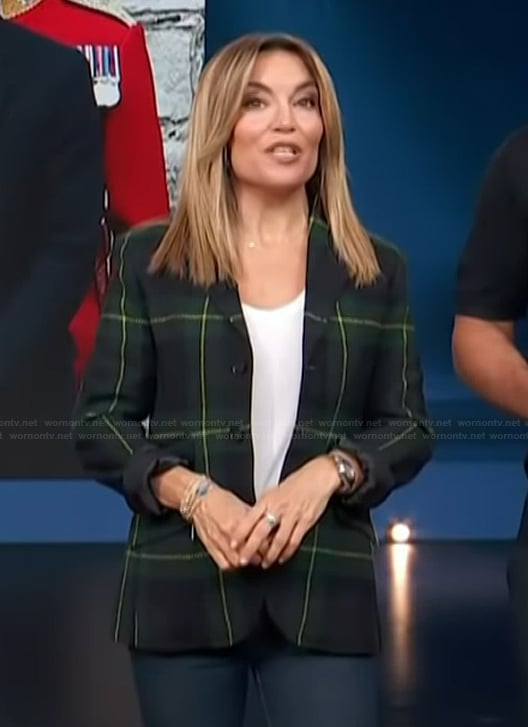 Kit’s plaid blazer on Access Hollywood