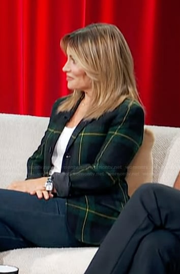 Kit's plaid blazer on Access Hollywood