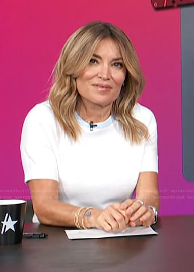 Kit’s white tee on Access Hollywood
