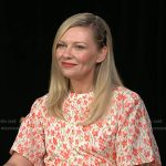 Kirsten Dunst’s pink floral dress on Access Hollywood