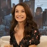 Kristin Davis’s floral print top on The Drew Barrymore Show