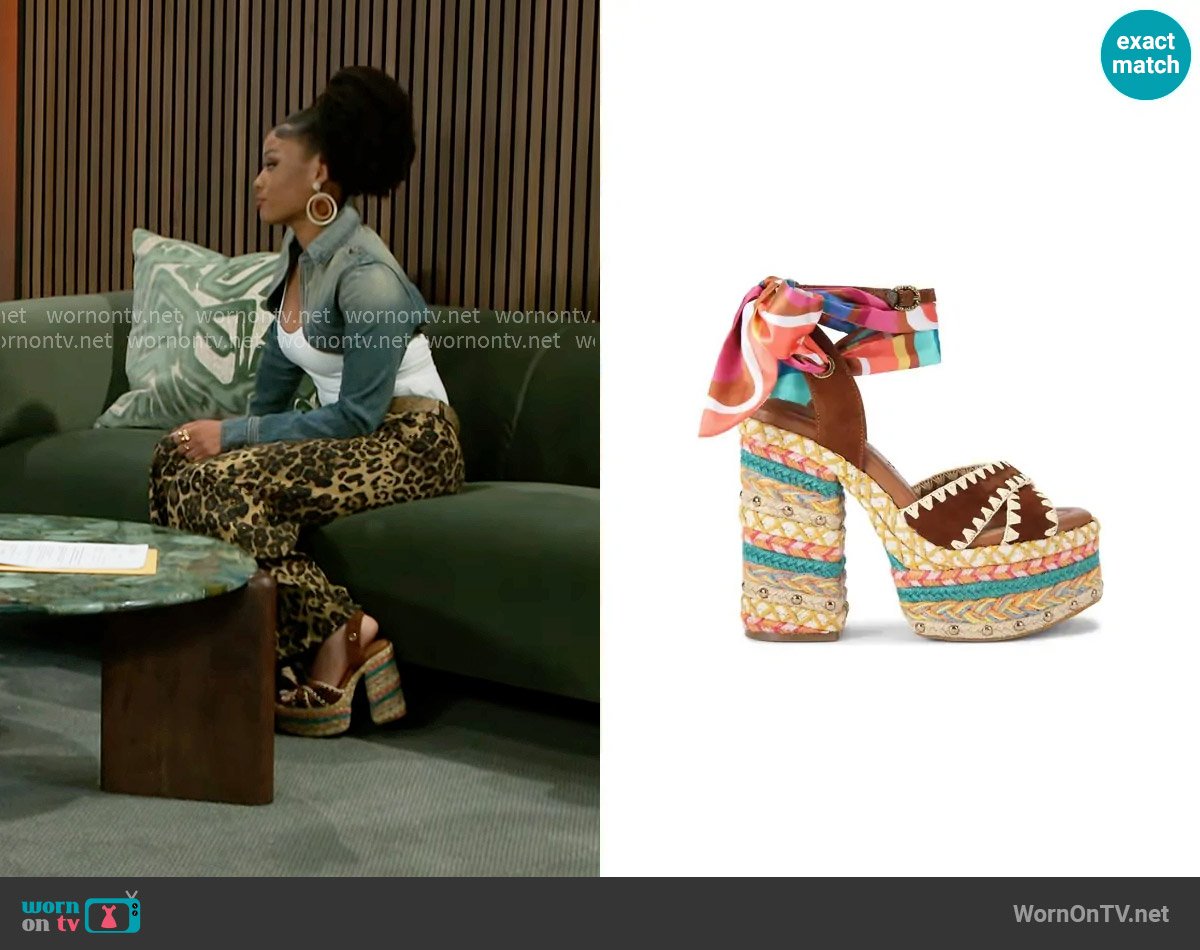 Kurt Geiger Chelsea Platform Sandal worn by Eva Thomas (Ambyr Michelle) on Beyond the Gates