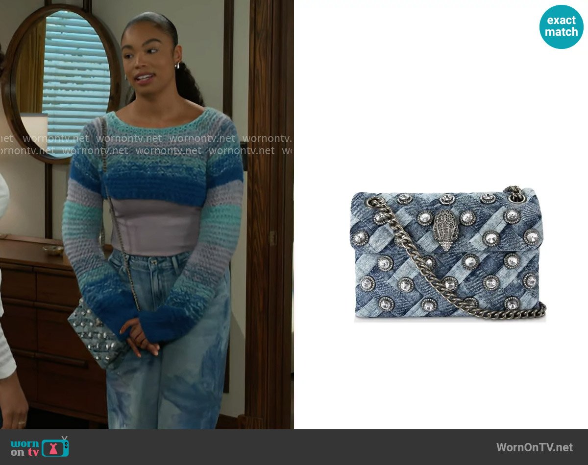 Kurt Geiger Kensington Leather Mini Crossbody Bag worn by Chelsea Hamilton (RhonniRose Mantilla) on Beyond the Gates