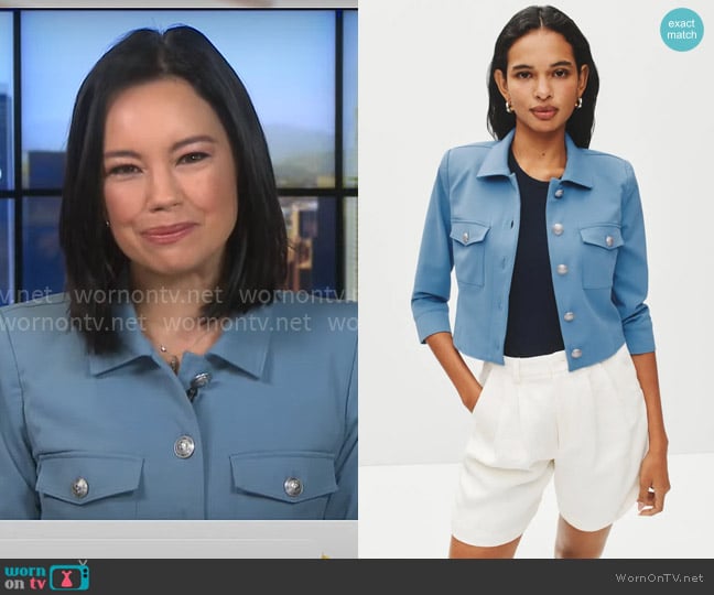 L'Agence Kumi Jacket worn by Jo Ling Kent on CBS Mornings