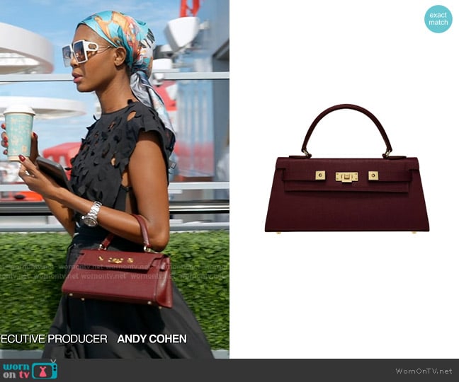 Lalage Beaumont Maya East West Dolomite in Wine worn by Kiki Barth (Kiki Barth) on The Real Housewives of Miami