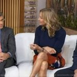 Lara’s black and gold heel sandals on Good Morning America