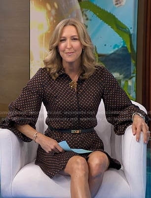 Lara’s brown polka dot dress on Good Morning America