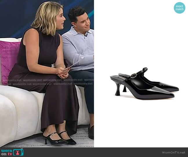 Larroudé Ines Pointed Toe Mules worn by Jenna Bush Hager on Today