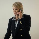 Laura’s navy double breasted blazer on The Girlfriend