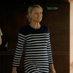 Laura’s blue striped maxi dress on The Girlfriend