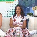 Laura’s pink floral short sleeve shirtdress on Today