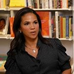 Laura’s navy polka dot blouse on Today