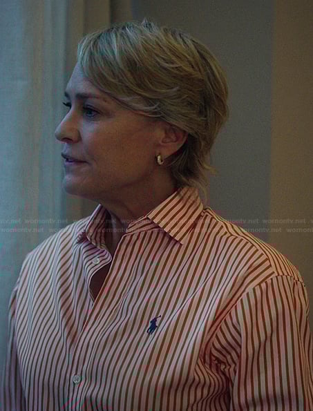 Laura’s red striped shirt on The Girlfriend