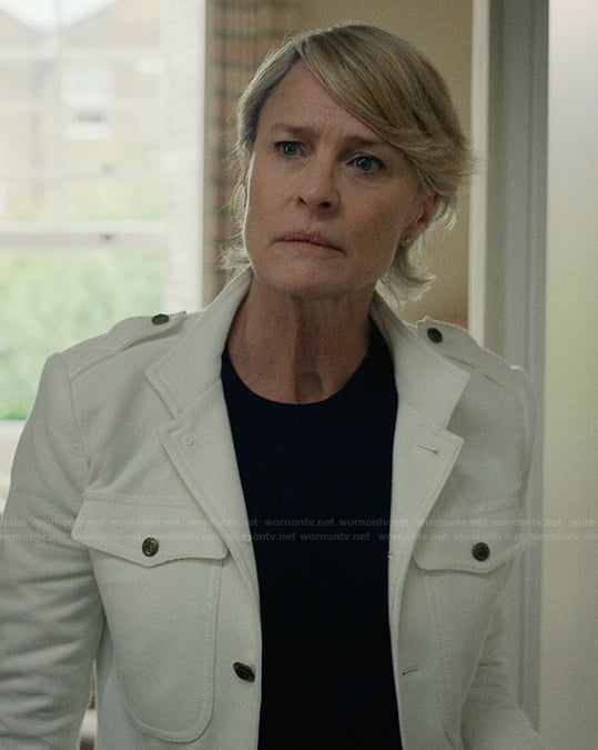 Laura's white jacket on The Girlfriend