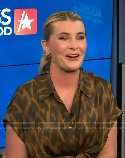 Lauren Herbert’s leopard print dress on Access Hollywood