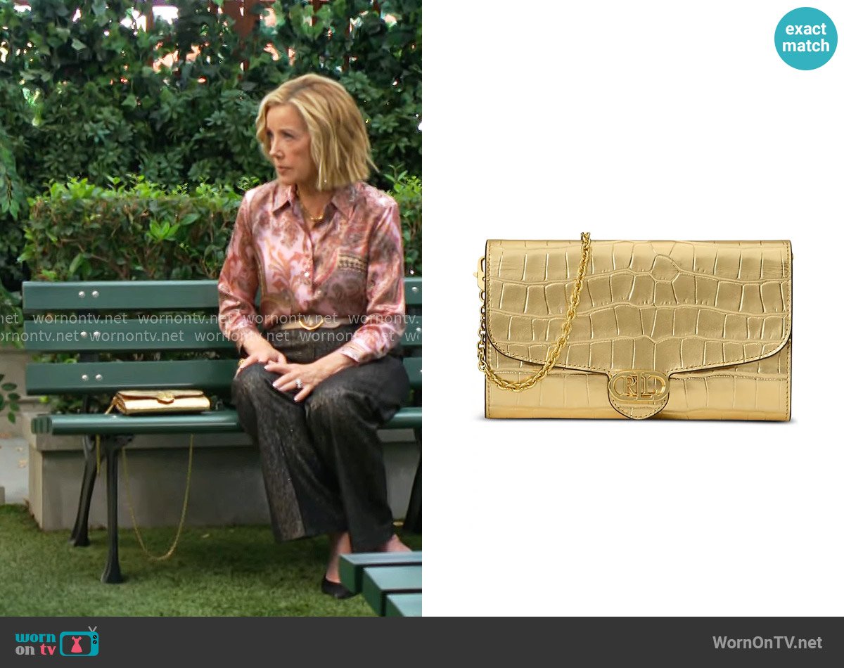 Nikki’s gold bag on The Young and the Restless