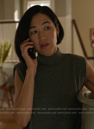 Laure's grey sleeveless sweater on The Summer I Turned Pretty