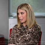 Jill’s leopard print tie neck blouse on Today