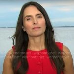Lilia Luciano’s red button front top on CBS Mornings