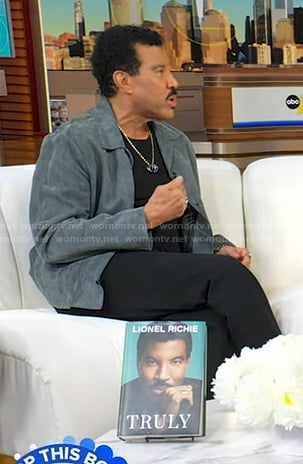 Lionel Richie’s grey suede jacket on Good Morning America