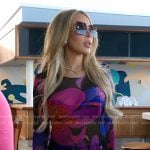 Lisa’s floral print mesh dress on The Real Housewives of Miami