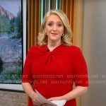 Lisa Rozner’s twist neck dress on CBS Mornings