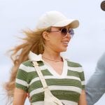 Lisa’s green stripe polo and mini skirt on The Real Housewives of Miami