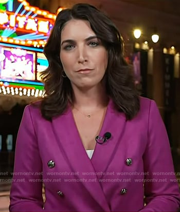 Liz's purple suede blazer on Today